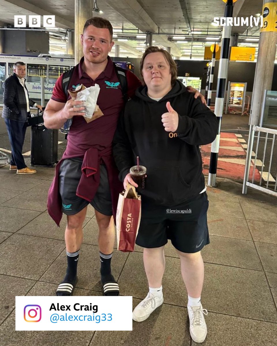 Scarlets lock Alex Craig met a fan today... he always has time for them 😉 #BBCRugby #Scarlets #LewisCapaldi