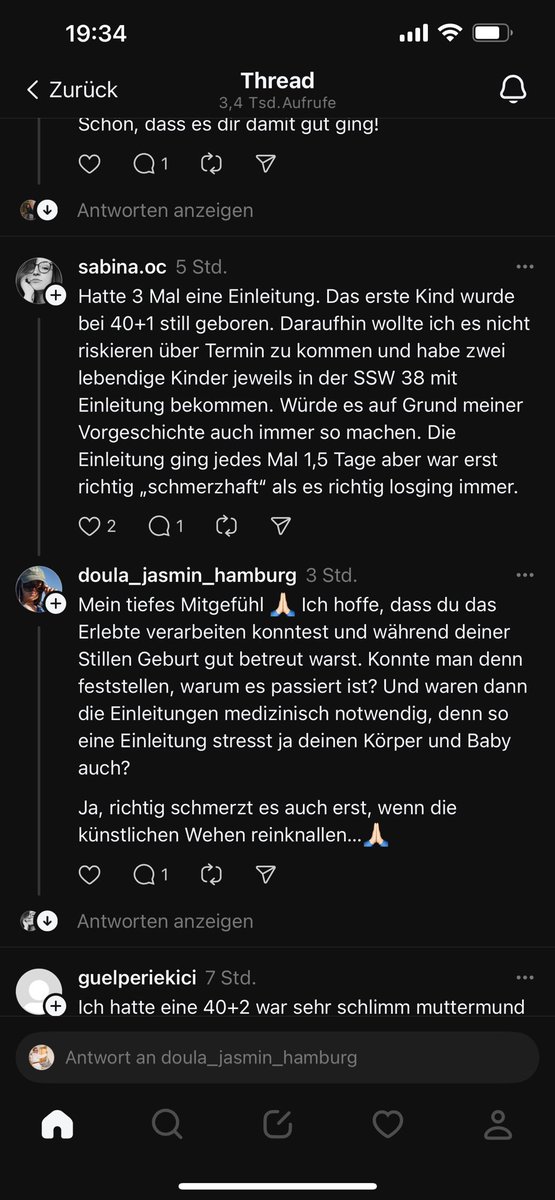 Doulas beraten nicht medizinisch. Auch Doulas (Obacht, es wird jemand für eine Einleitung bei IUFT kritisiert da braucht es Nerven)
Mich kotzt das so an. 
Wann leiten wir nun ein? 
Wenn das fortführen der Schwangerschaft entweder für das Baby oder die Schwangere riskanter 1/