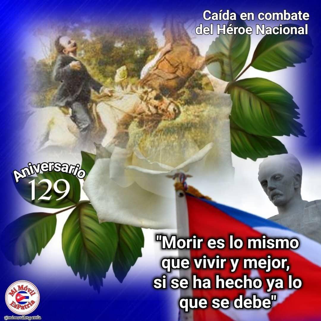 Cayó fisicamente en Dos Ríos aquel 19 de mayo de 1895; se levantó con Cuba, en ideas y símbolo, para todos los tiempos #JoséMartí #DeCaraAlSol #CubaViveEnSuHistoría @Barbara78904587 @LiannaMartnez @dianellapp @pelaez13331 @MTrigueroCruz