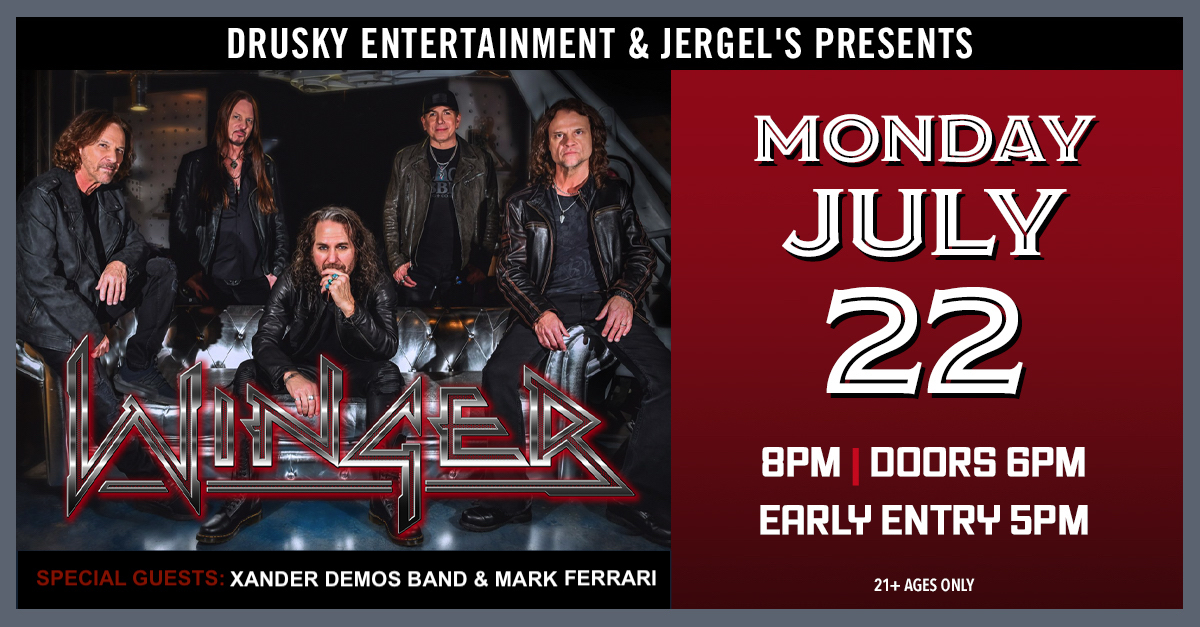 Pittsburgh - looking forward to coming back to @Jergels on July 22! Tickets & VIPs on sale now at: wingertheband.com/tour-dates-and… #Winger