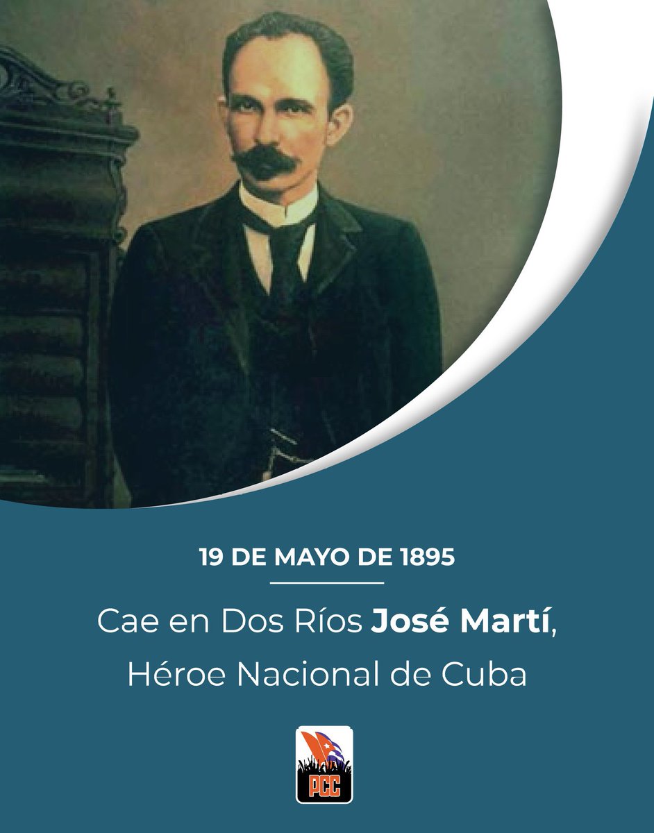 Nuestro Héroe Nacional cayó #DeCaraAlSol como los hombres buenos, sinceros e imprescindibles #MartíVive #JuntosXCuba