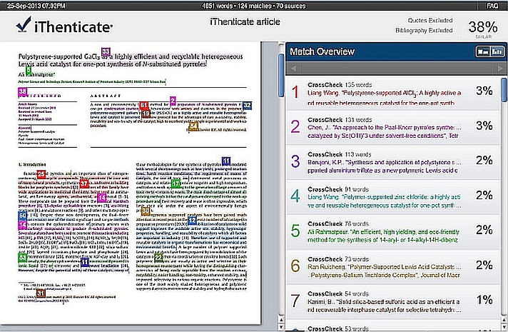 BUCantabria's tweet image. 👩‍🔬🧑‍🔬 Recuerda que si quieres un informe de #originalidad previo antes de remitir un artículo a una revista científica para publicarlo, te lo podemos realizar en cualquier división de @BUCantabria con iThenticate (Turnitin).
ℹ️  web.unican.es/buc/noticias/d…