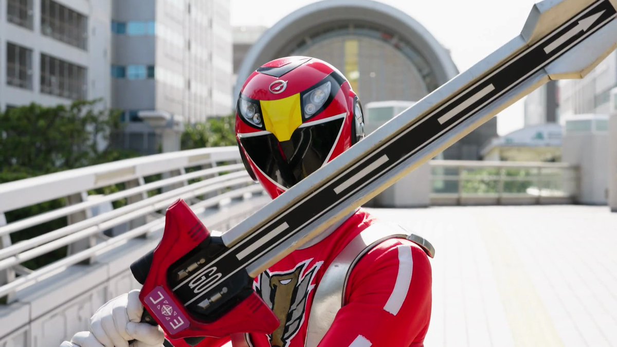 Some Go-On Red shots right before he takes out the Road Saber! #Boonboomger #GoOnger