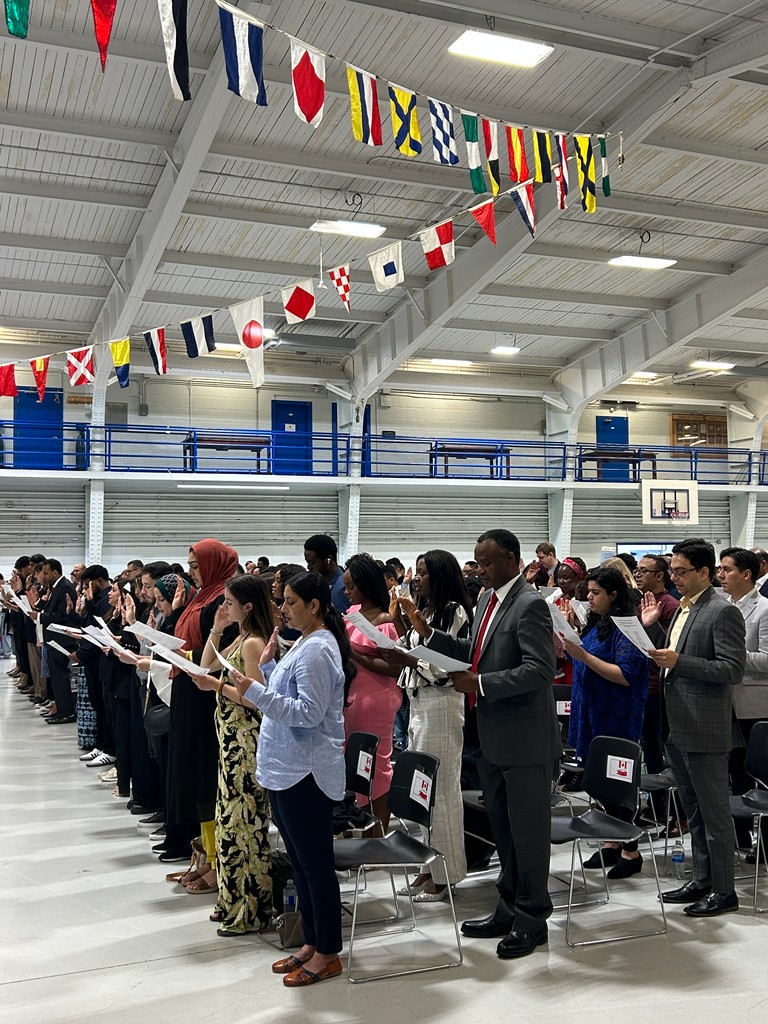 Congratulations to all the folks who took the oath to become Canadian citizens this Friday at HMCS York. 🇨🇦

I remember the day I became I citizen well. It is a great honour and responsibility. Our city and country are stronger with you here. Welcome home.