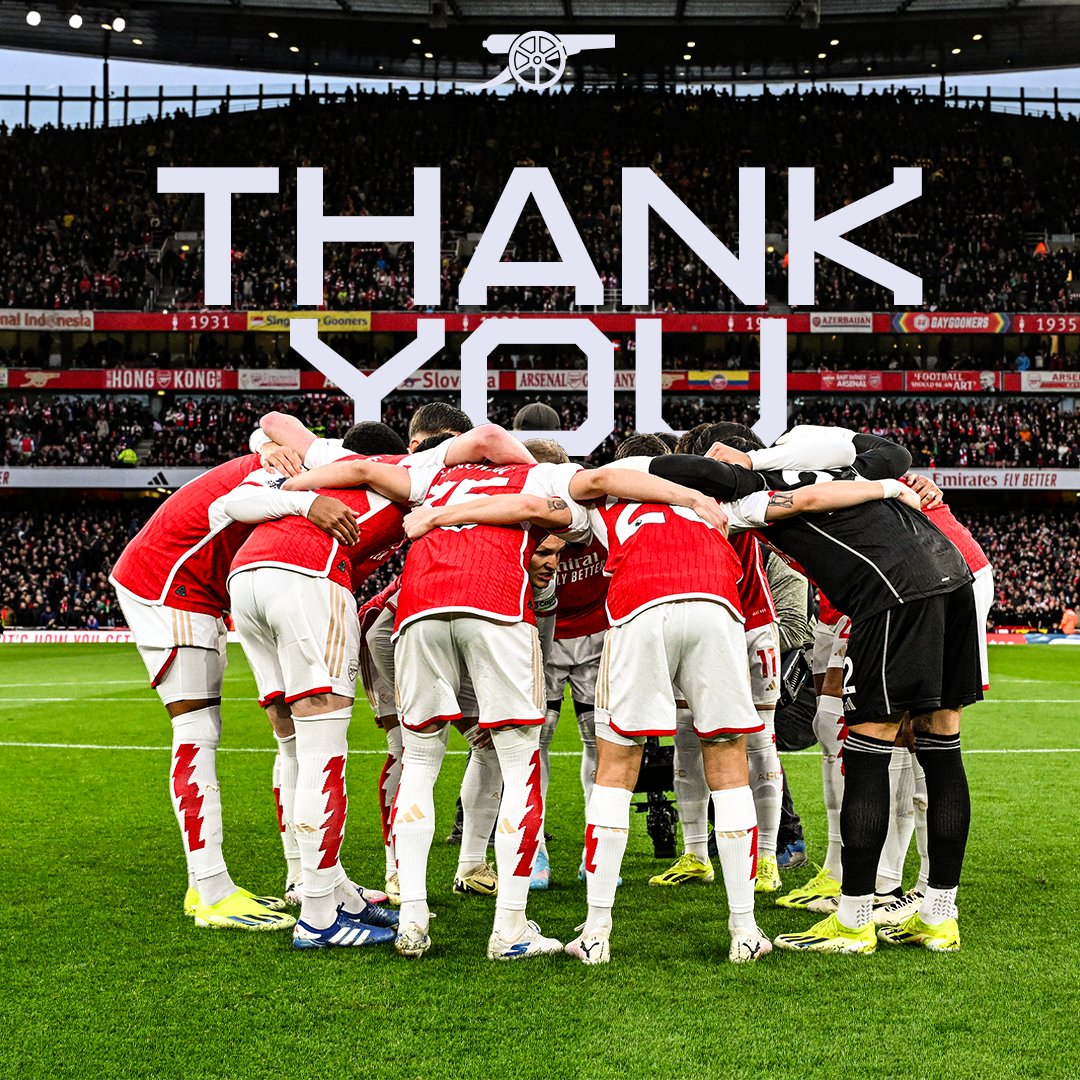 You pushed us all the way, Gooners. A journey to remember. This is just the beginning.