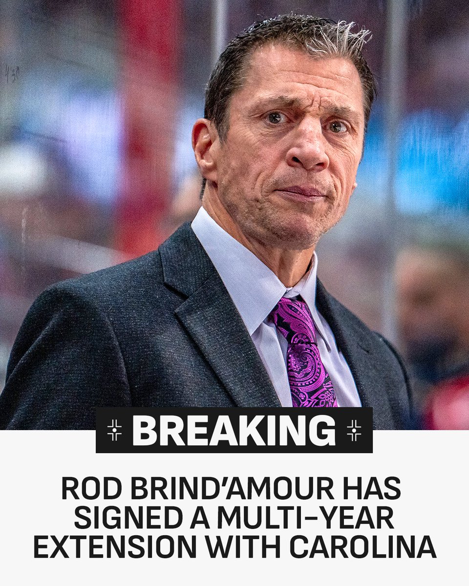 Rod Brind'Amour is staying with the <a href="/Canes/">Carolina Hurricanes</a>! 🫡