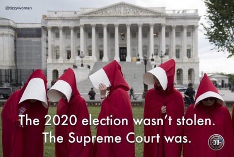 Why is it so important to keep the Senate under Democratic control? Well, Mitch McConnell blocked Barack Obama’s SCOTUS nominee 8 months before the election, arguing it was too close to that election. Then when RBG died, he rammed through the Handmaid WHILE PEOPLE WERE ALREADY