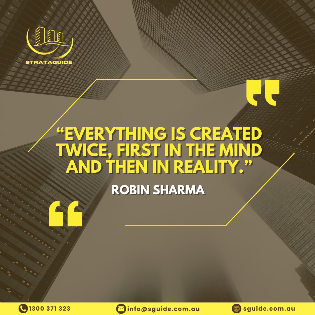 Your mind dictates your reality. Reach us now to grab our FREE consultation!

#strata #stratamanager #propertymanagement #australiapropertymanagement #stratamanagement #australiastratamanagement #yourstrataservices #strataproperty #ownerscorporation