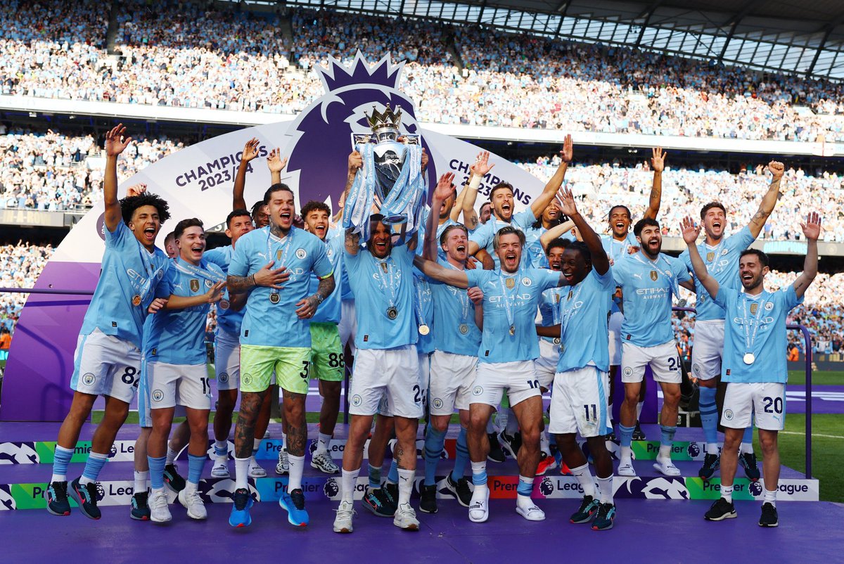 𝐎𝐅𝐅𝐈𝐂𝐈𝐀𝐋: Manchester City have WON the Premier League title! ✅ They are the first team in English football history to win 4 top-flight titles in a row. #ManCity || #PremierLeague || #Radio4UG