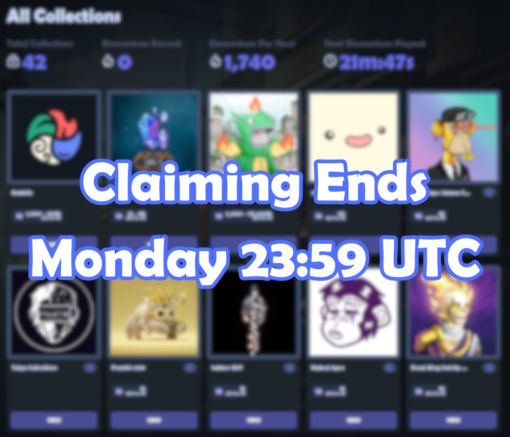 Elementerra_io's tweet image. Reminder to claim your Elementum! 🚨

$ELE will no longer be distributed as of May 20, 2024, 11:59 PM UTC.
Custodial and non-custodial accounts will be closed. Expect a small amount of $SOL to be returned to your wallets per account.

Again, please claim 🙏
Wen Season 2 Token?