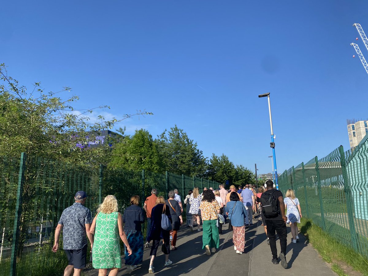 Barry fans getting off the trams at Etihad Campus are being sent back on themselves to get over to Co-op Live in a filter system so as not to get confused with Man City fans who are now getting on the trams on the other side. All very organised here so far