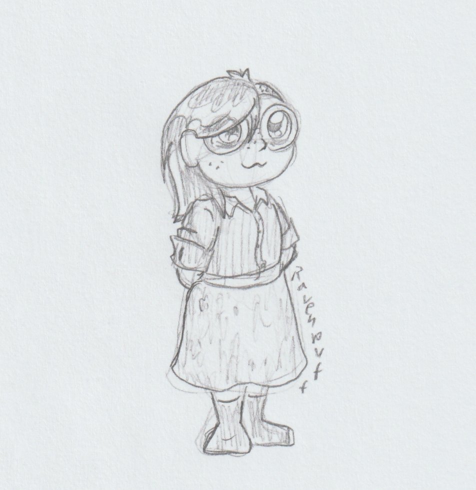 Remembered today ya can wear a skirt and still be nonbinary, so I did just that

#DailyDoodle