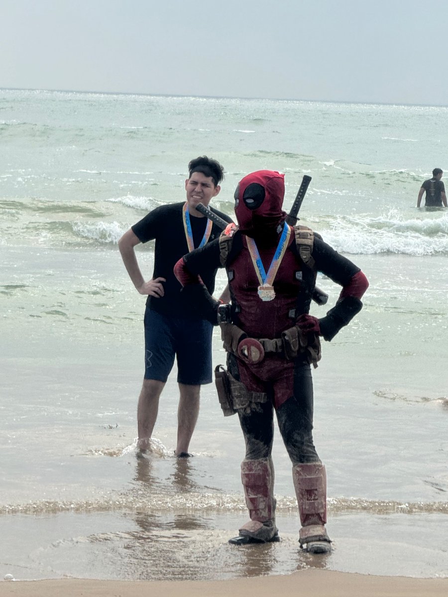Look @VancityReynolds even #Deadpool had time to do #SPIJailbreak2024 this year. Haha poor guy was do exhausted after. Bless his heart for dressing up every year to do this. #over50 #stayfit #womenover50