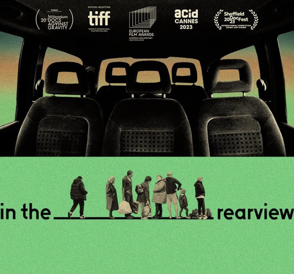 MarqueeArtsA2's tweet image. #InTheRearview is coming to #Cinetopia2024 in #annarbor

This poignant film captures the collective portrait of Ukrainian people fleeing geopolitical strife, huddled in a cramped car bound for Poland. Their vehicle becomes a shelter, waiting room, hospital, and confessional