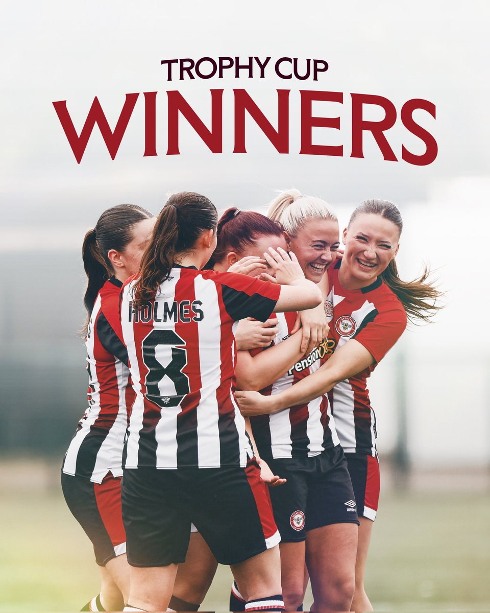 Congratulations to <a href="/BrentfordFCW/">Brentford FC Women</a> on winning the Trophy Cup. I'm sooooooooo proud of you. Ending the season on a high. Absolutely buzzing. You Bees 🐝🐝🐝🐝🏆🏆🏆🏆