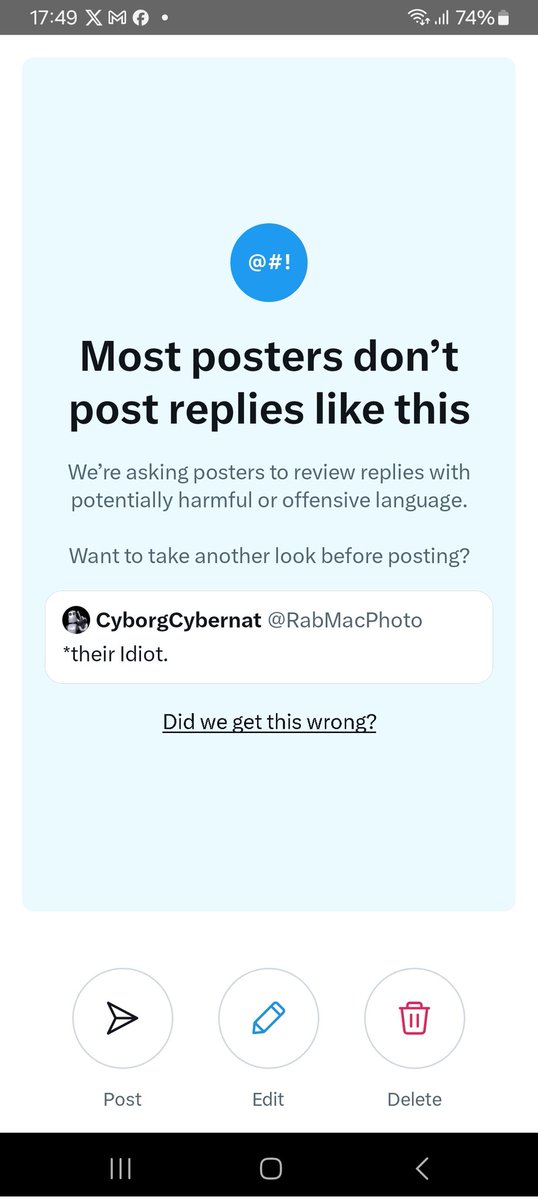 RabMcPhoto's tweet image. 1. Take any, (or indeed every,) tweet you screenshotted n explain why you think it's transphobic, n I'll tell you why you're wrong.

2. How stupid am I, asking that of some #KNFW who doesn't understand what "innocuous" means?