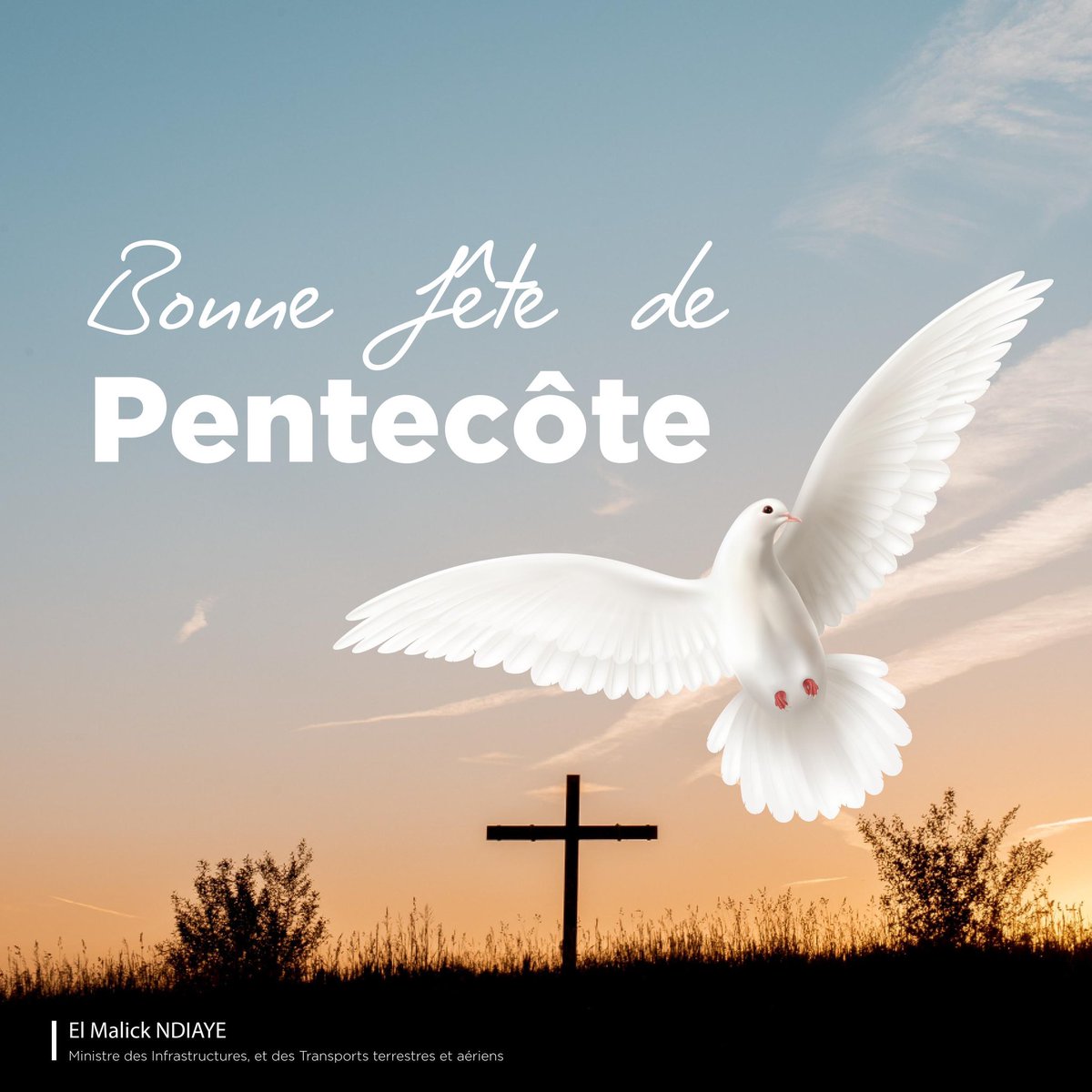 En cette Fête de Pentecôte, que l'Esprit Saint nous inspire et nous guide vers la paix, la compassion et la solidarité. Puissions-nous célébrer l'unité dans la diversité, en travaillant ensemble pour un avenir meilleur. Bonne Fête de Pentecôte à tous, dans la foi et l'amour.