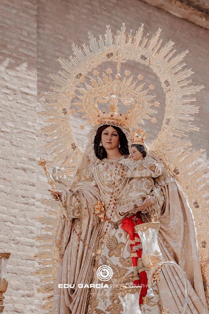 Rosario vespertino con la imagen de Ntra. Señora del Rosario de San Julián. @Rosario_SJ