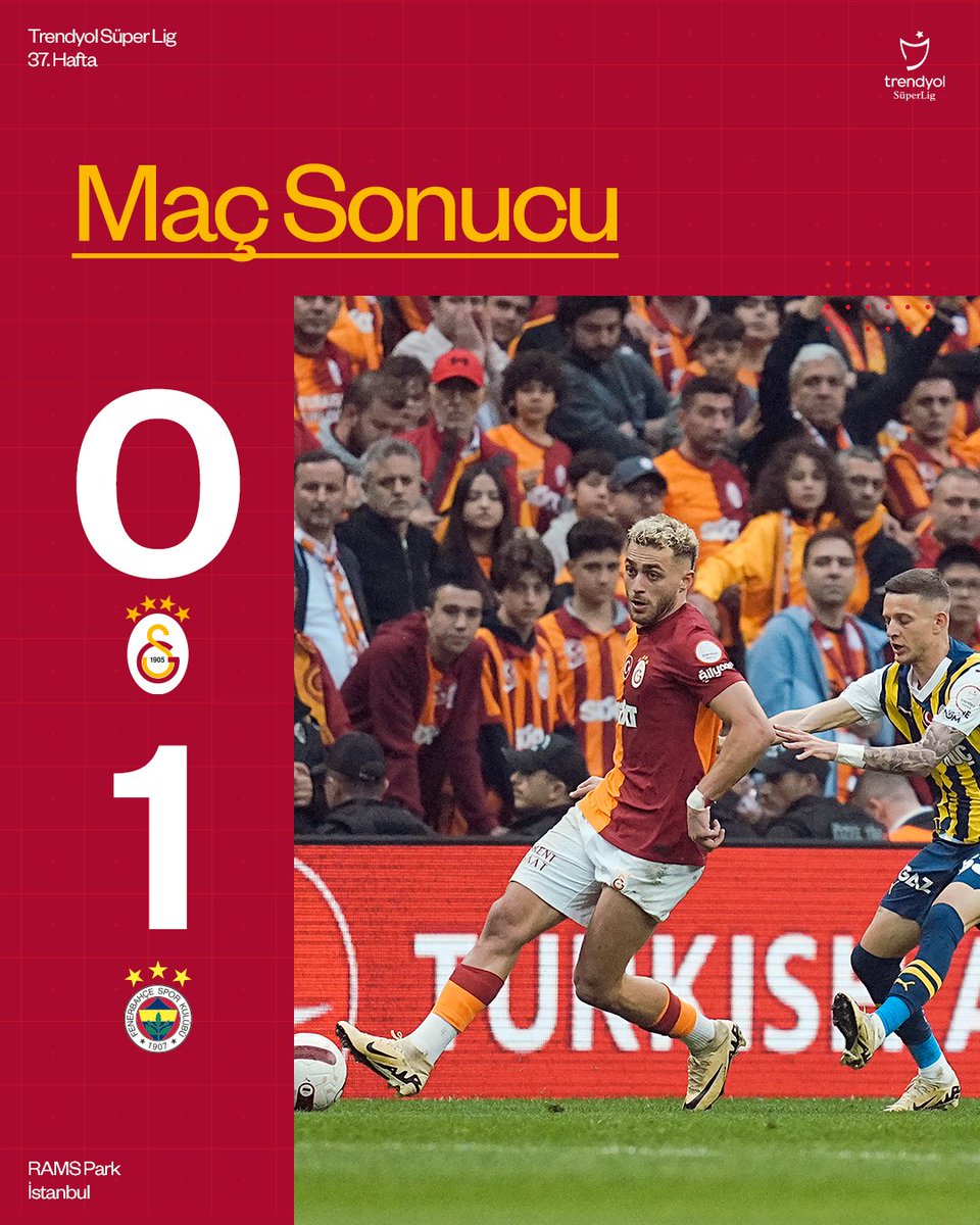 Maç sonucu: Galatasaray 0-1 Fenerbahçe

#GSvFB