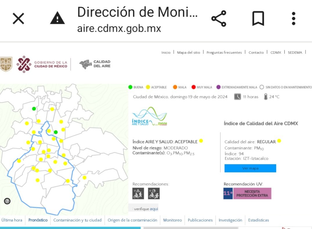 SergioSarmiento's tweet image. Hay contingencia ambiental, a pesar de que la calidad de aire es &quot;aceptable&quot;. Al parecer el principal contaminante es la marea rosa.