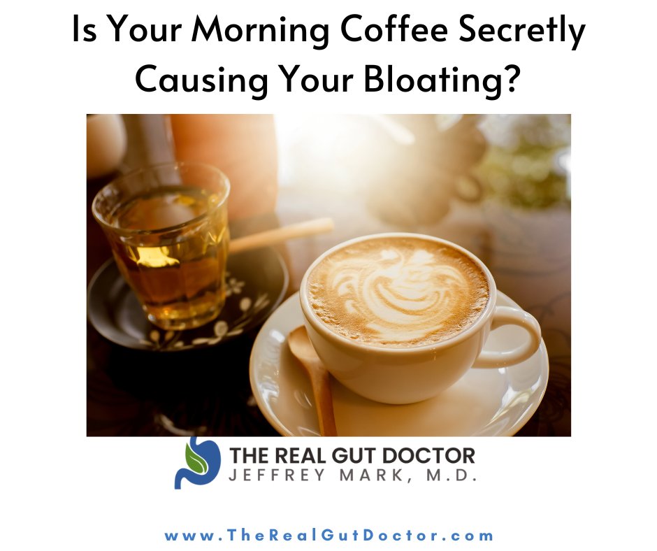 Reasons why your morning coffee might cause bloating: 1. Stimulates hydrochloric acid 2. Acidity can trigger heartburn & acid reflux 3. Boosts hunger hormones like ghrelin 4. Milk or cream added can cause digestive issues 5. Some sweeteners can cause gas & bloating