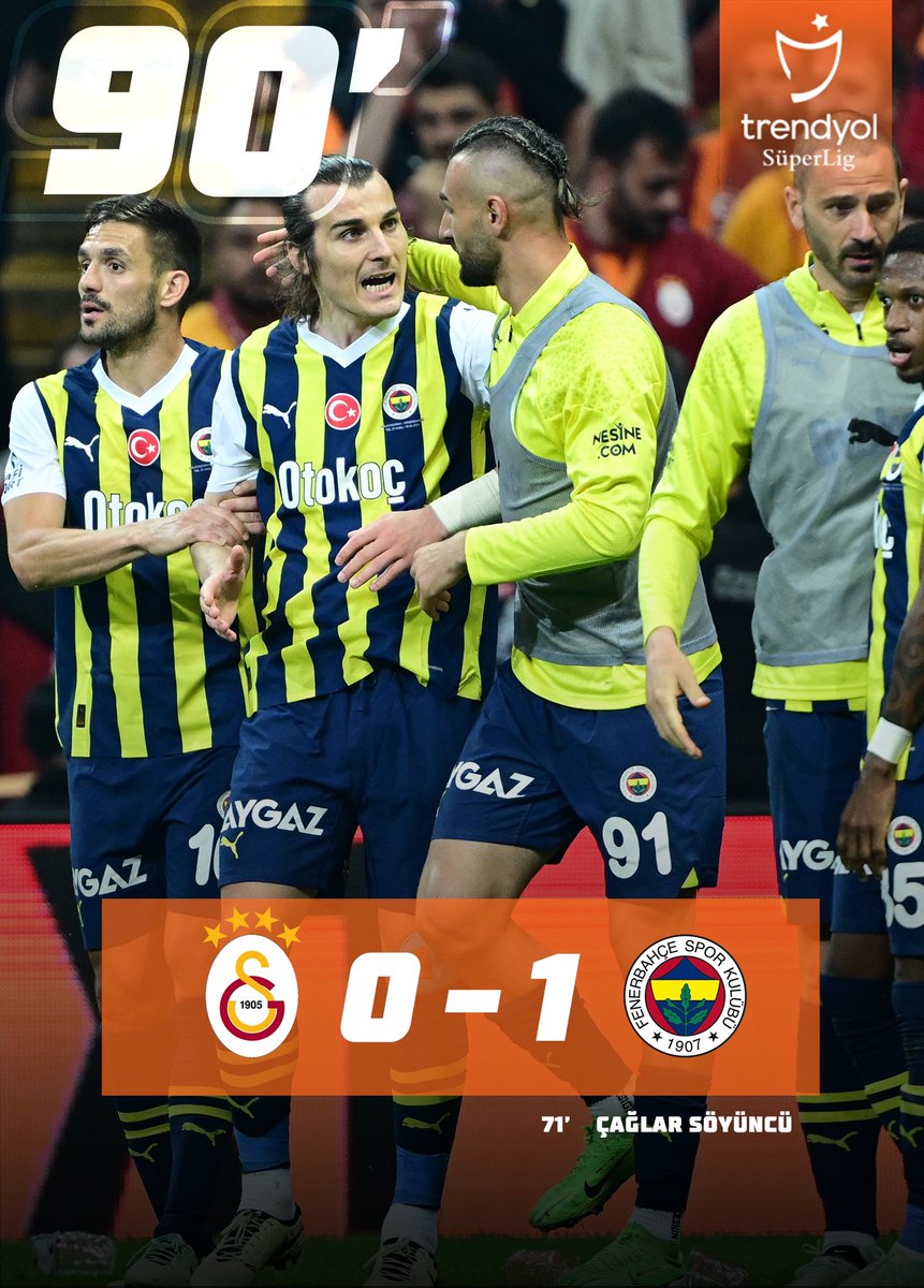 📌 Maç sonucu | #GSvFB Galatasaray 0-1 Fenerbahçe