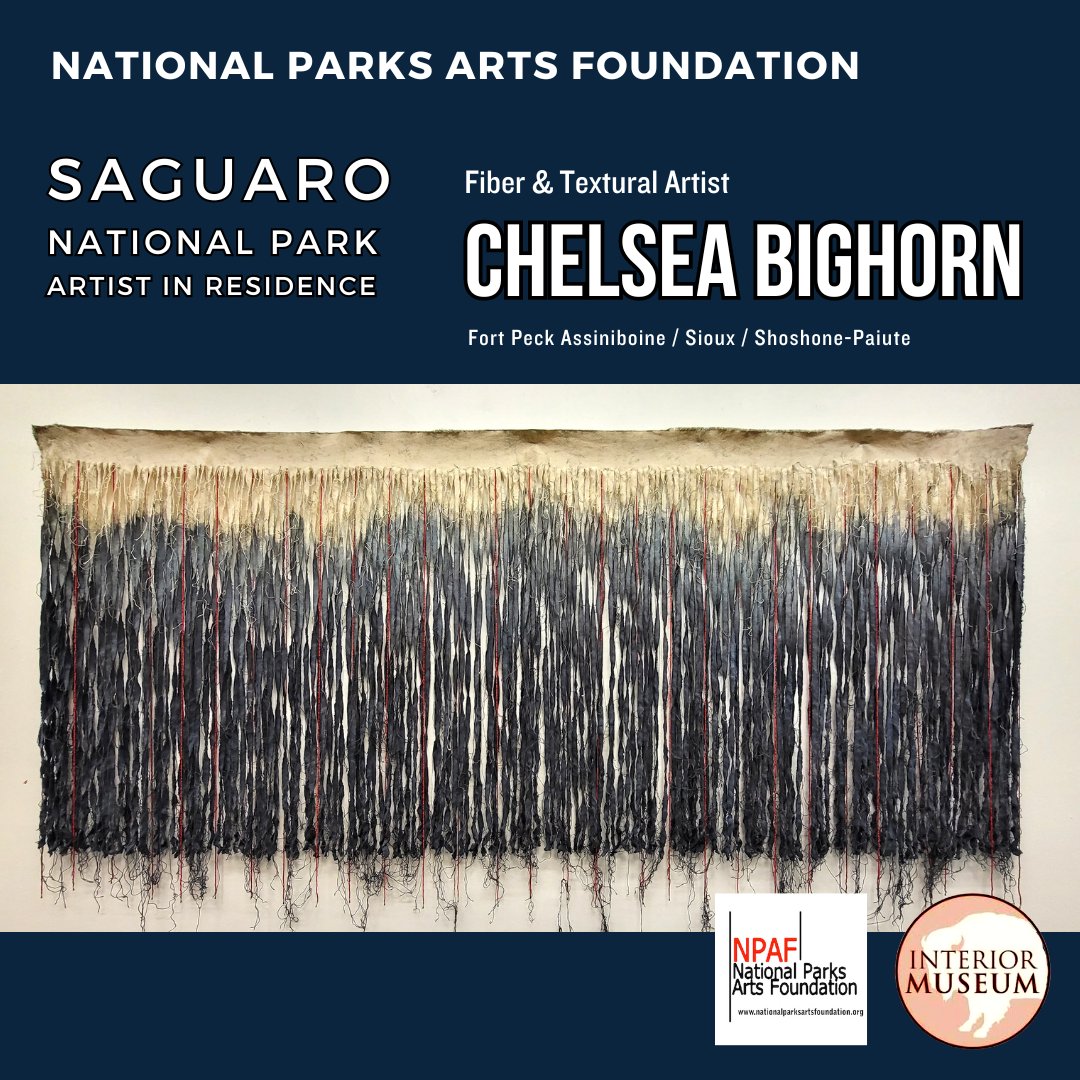 NPAF is excited to announce our very first Saguaro National Park Artist in Residence, Chelsea Bighorn, who will be in Residency the Month of June in Tucson. Chelsea is a talented fiber artist, known for her unique fringe art. See more of her work at chelseabighorn.com