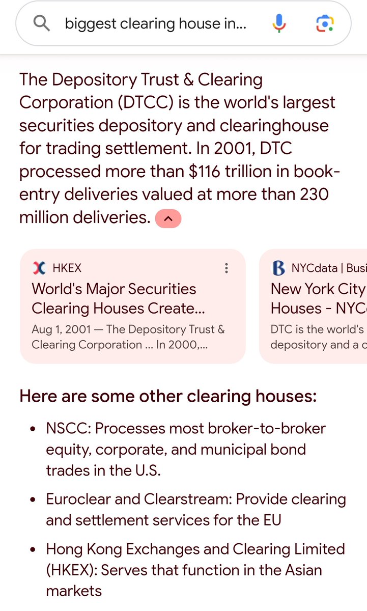 $Link If you google, largest clearing, houses in the world... Chain ink is openly working with the top 4 lol. 
Chainlink Is going to be integrated by the largest cash handling institutions in the world!! 
And your not bullish Anon? 

#Crypto