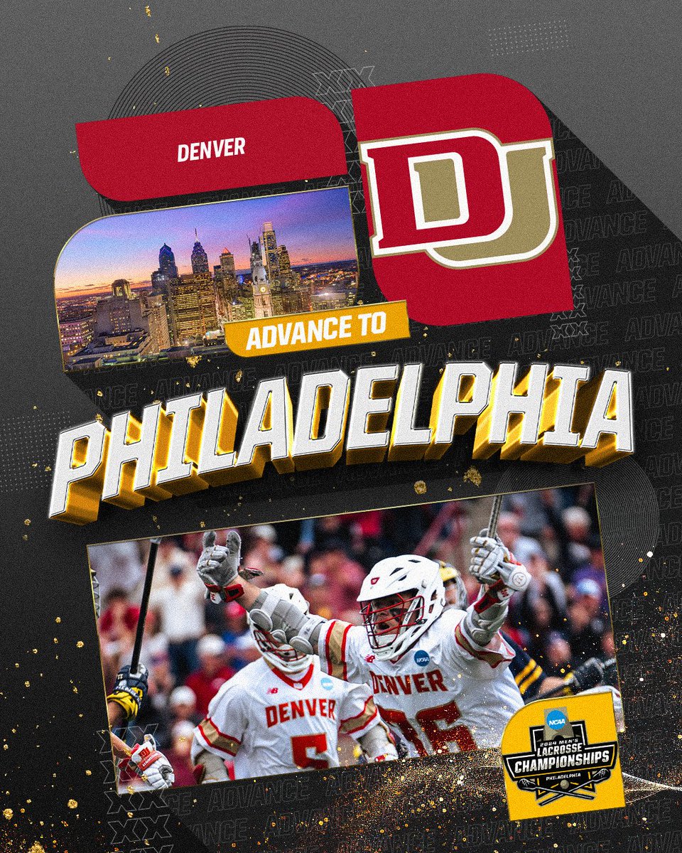 NCAA Lacrosse (@ncaalax) on Twitter photo ๐๐ก๐ ๐๐ข๐จ๐ฌ ๐๐ซ๐ ๐๐ก๐ข๐ฅ๐ฅ๐ฒ ๐๐จ๐ฎ๐ง๐ ๐ด
(5) <a href="/DU_MLAX/">Denver Menโs Lacrosse</a> defeats (4) Syracuse, 10-8, to advance to the final site!
#NCAAMLAX ๐๐ก๐ ๐๐ข๐จ๐ฌ ๐๐ซ๐ ๐๐ก๐ข๐ฅ๐ฅ๐ฒ ๐๐จ๐ฎ๐ง๐ ๐ด
(5) <a href="/DU_MLAX/">Denver Menโs Lacrosse</a> defeats (4) Syracuse, 10-8, to advance to the final site!
#NCAAMLAX