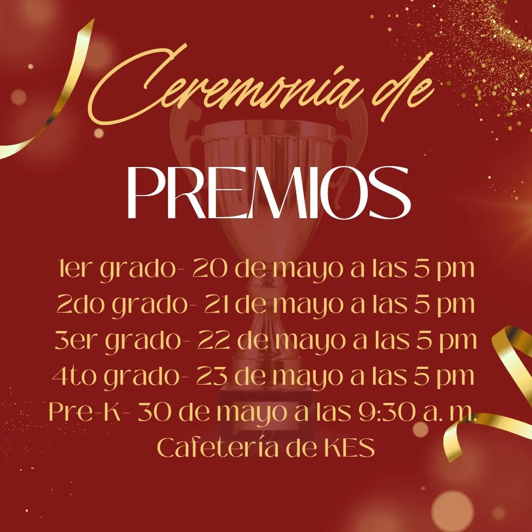 KermitElem's tweet photo. KES Awards Ceremony Schedule https://t.co/rCuYoagifq