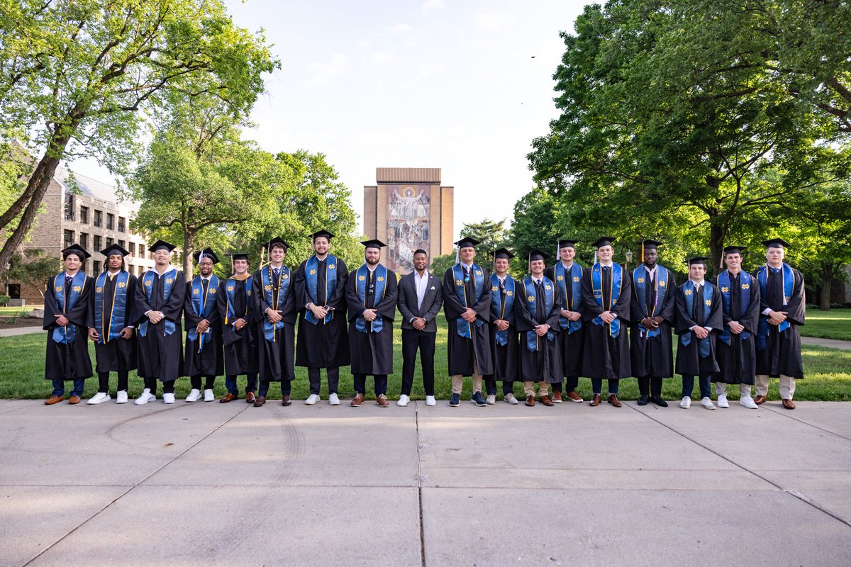 4️⃣ FOR FOREVER 

Proud of our guys. We can’t wait to see all the ways you will represent Our Lady in the future.

#GoIrish☘️