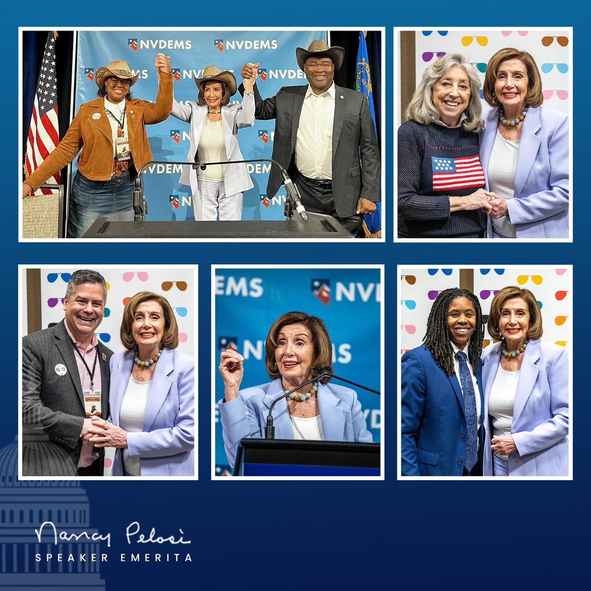 The Road to Roevember begins in the West with @azdemparty and @nvdems! Working together for our shared values, Democrats will retake the House, hold the Senate and reelect #BidenHarris For The People and for our freedoms! -NP