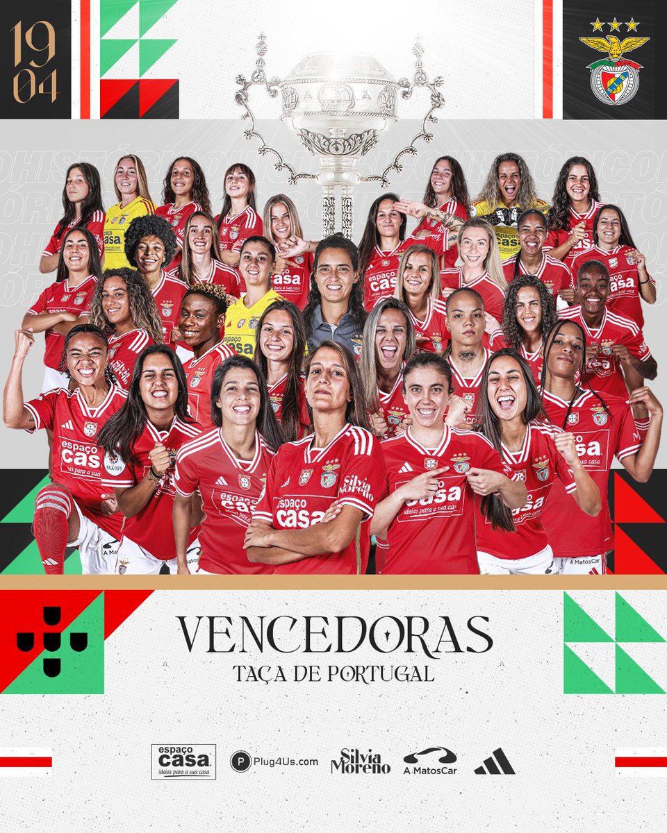 𝐕𝐄𝐍𝐂𝐄𝐃𝐎𝐑𝐀𝐒 𝐃𝐀 𝐓𝐀𝐂̧𝐀 𝐃𝐄 𝐏𝐎𝐑𝐓𝐔𝐆𝐀𝐋 🏆🇵🇹 #TaçadePortugalFeminina • #SLBenficaFem • #LojasEspacoCasa #Plug4usworld #SilviaMoreno #AMatosCar @adidasfootball