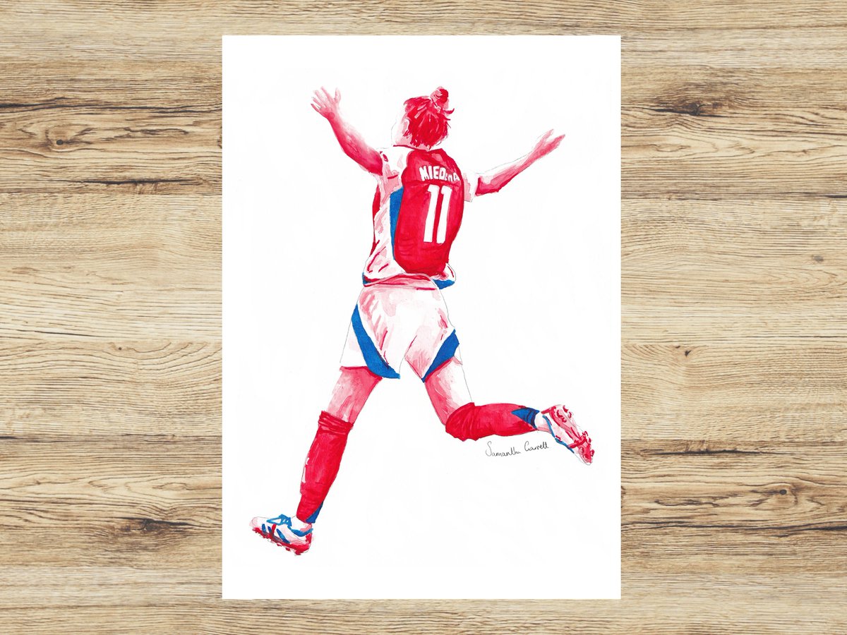 One last goal for the Arsenal 
@VivianneMiedema's celebration drawn in pen and ink
