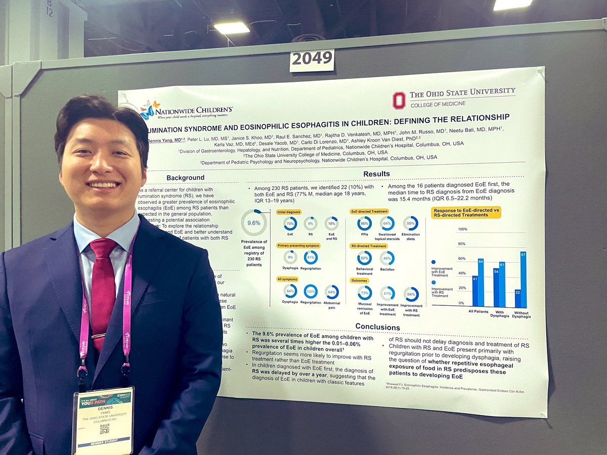 Outstanding work by our entire <a href="/nationwidekids/">Nationwide Children's Hospital</a> <a href="/PedsMotility/">NCH GI Motility Center</a> team at this year’s <a href="/DDWMeeting/">Digestive Disease Week</a>!

<a href="/OhioStateMed/">The Ohio State University College of Medicine</a> <a href="/NASPGHAN/">NASPGHAN</a> #DDW24