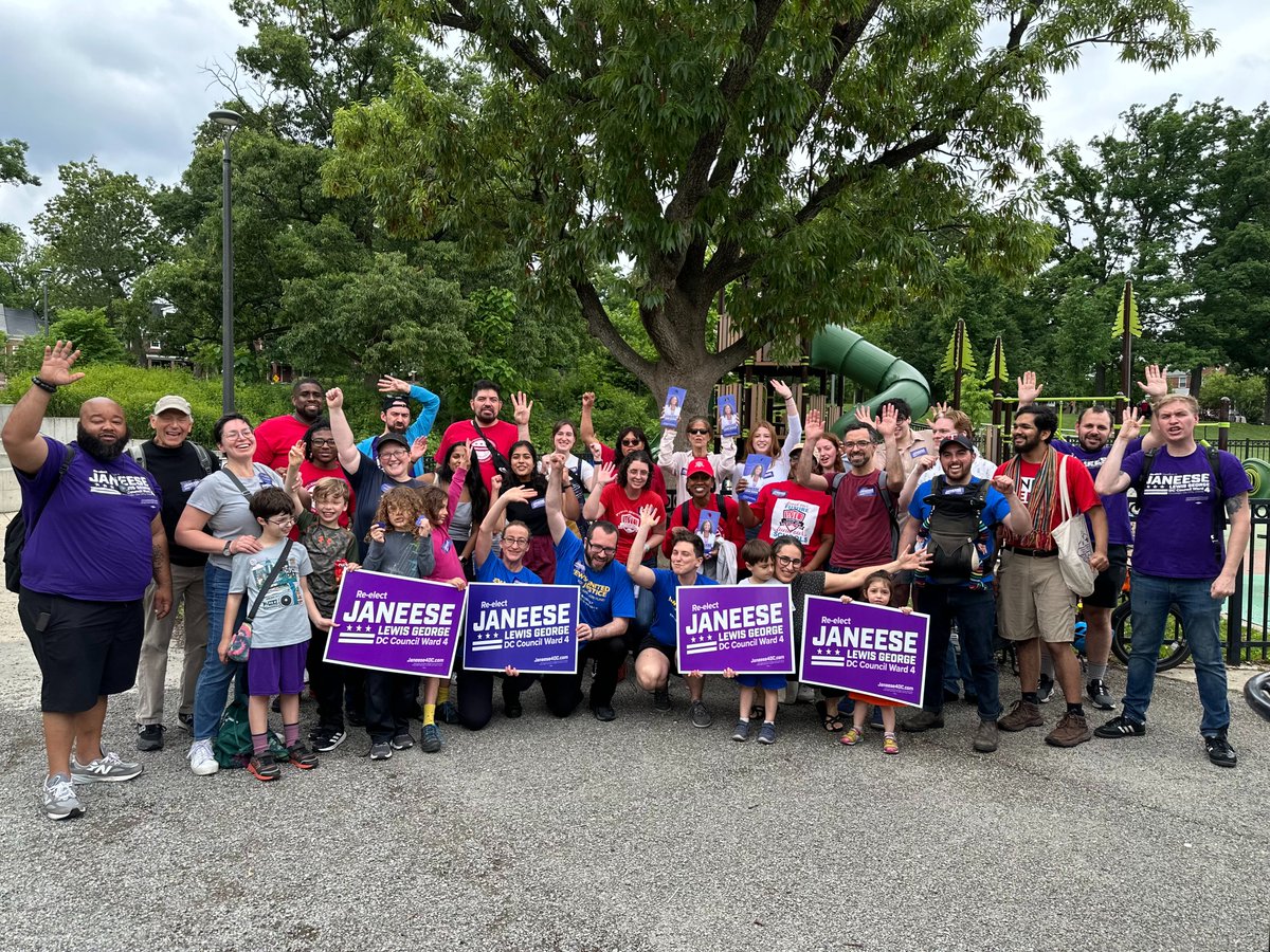 Second Day and Counting….@WTUTeachers are still going strong for our endorsed candidates. Today, we knocked on doors for the reelection of @janeese4DC Ward 4 Councilmember Janeese Lewis George. #redfored, #realsolutionsforkids @JUFJAction, @mdc_dsa