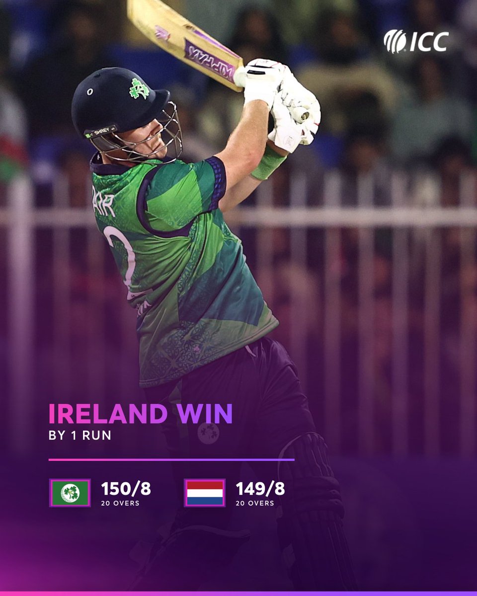 Tim Pringle nearly pulls off a heist for Netherlands 🤯 Ireland hold their nerve to win a thrilling contest 💪 Watch the tri-series live and FREE on ICC.tv (in select regions) 📺 #NEDvIRE 📝: bit.ly/3UM4xr9