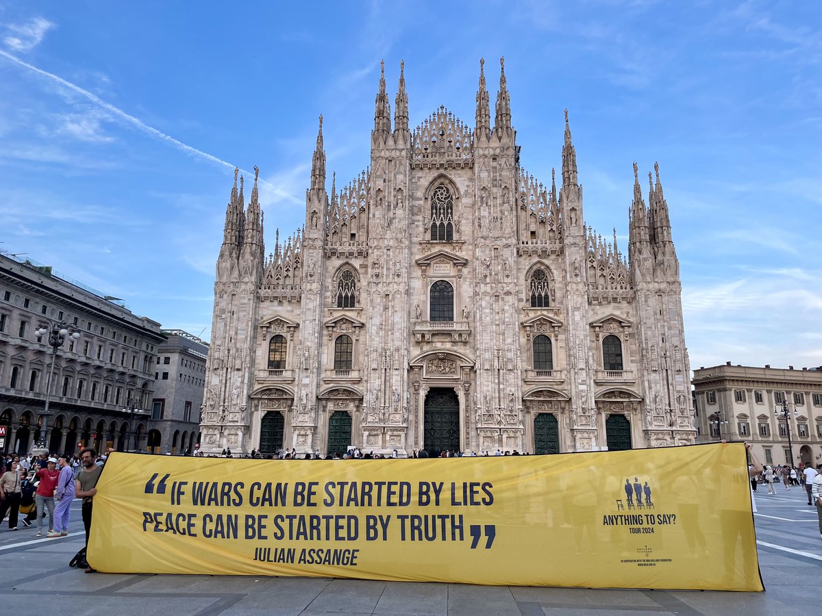 We are everywhere! #freeassange Milan, Italy