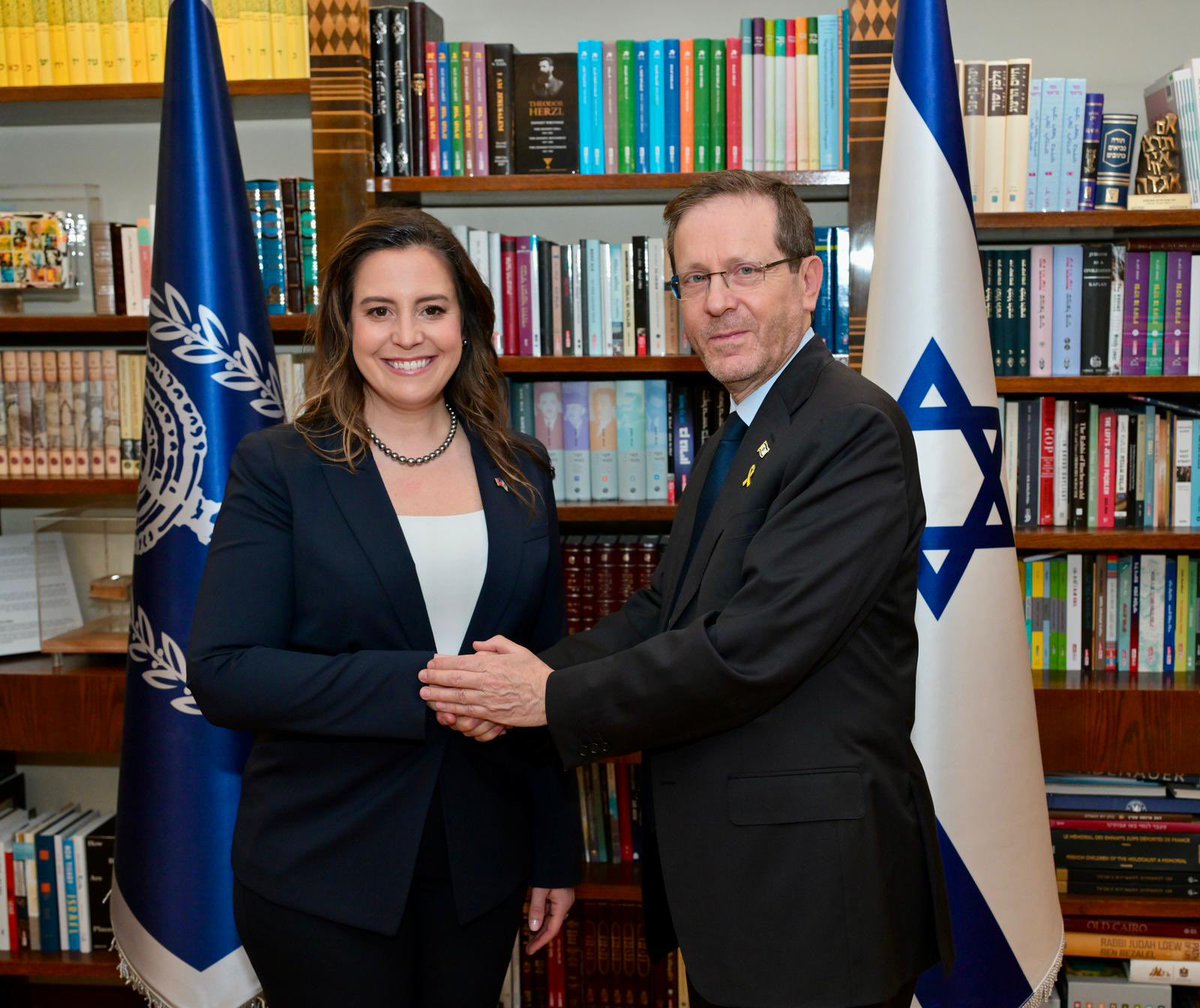 Welcome to Jerusalem Congresswoman @EliseStefanik. The Israeli people deeply appreciate your strong moral clarity and firm stand against antisemitism and anti-Israel hatred on campuses across the US.