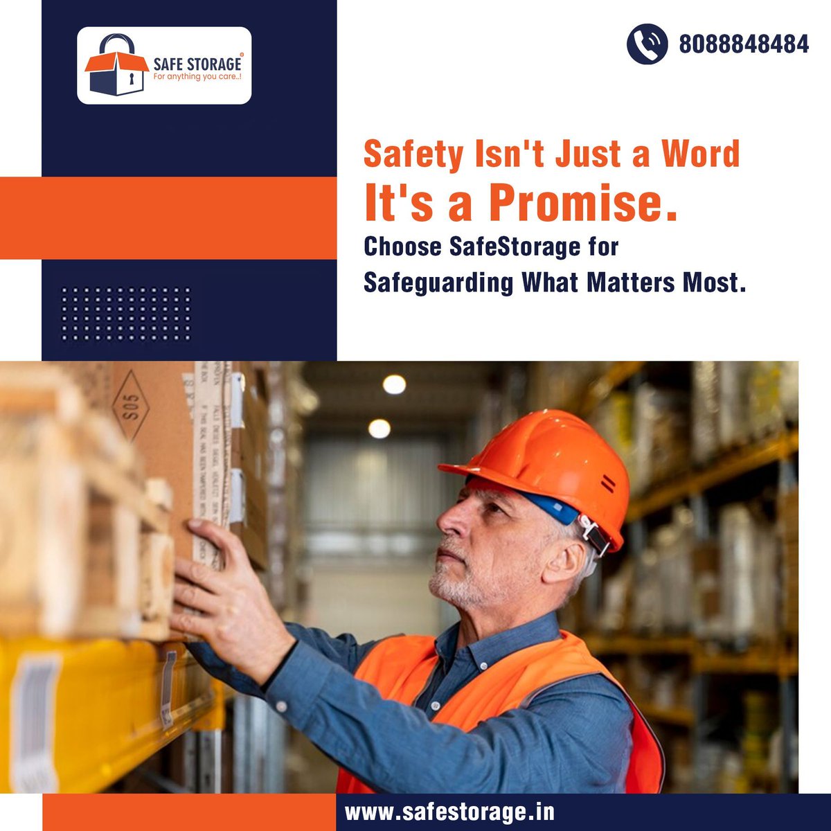 Safeguard what matters most with SafeStorage - where safety isn't just a word, it's a promise kept. 

For more details:
Visit our website -buff.ly/2pK6eaM
Call now: 8088848484
#SafeStorage #DeclutterYourLife #explore #SecureStorage #PeaceOfMind