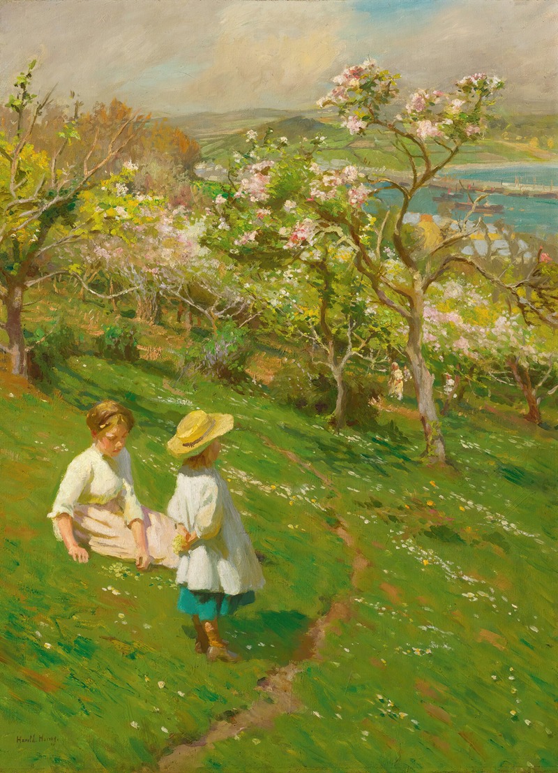 🎨Harold C. Harvey (1874–1941) 'Springtime in the Orchard'