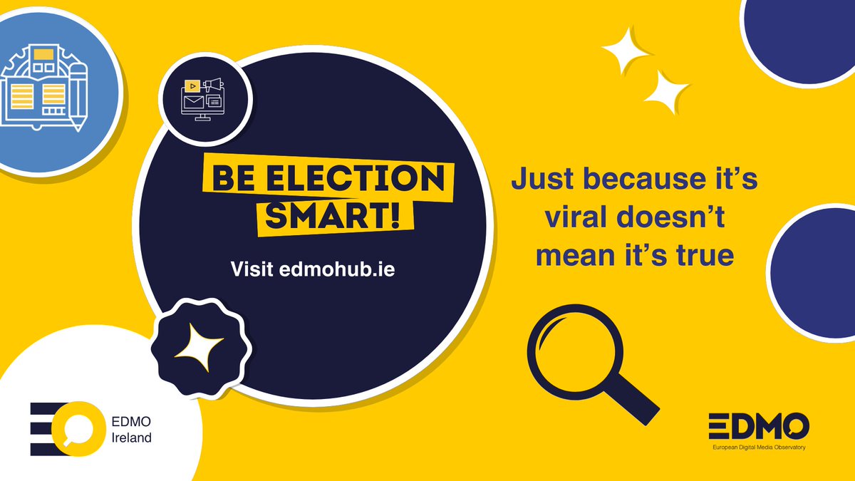 Disinformation often provokes a strong emotional reaction & prompts sharing in a moment of outrage, excitement or disbelief. Don’t believe something just because it’s going viral. Bots/fake accounts can exploit algorithms to amplify content online. #BeElectionSmart @ireland_edmo