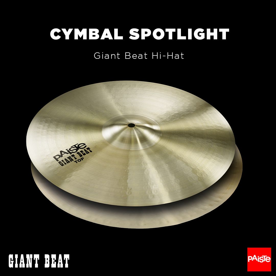 CYMBAL SPOTLIGHT - Giant Beat Hi-Hat SOUND CHARACTER: A very classic hi-hat for multi-purpose application in different musical genres. Head over to our website for detailed audio samples and more information. ➡️ paiste.com/en/products/mo… #paiste #giantbeat #cymbals #drums
