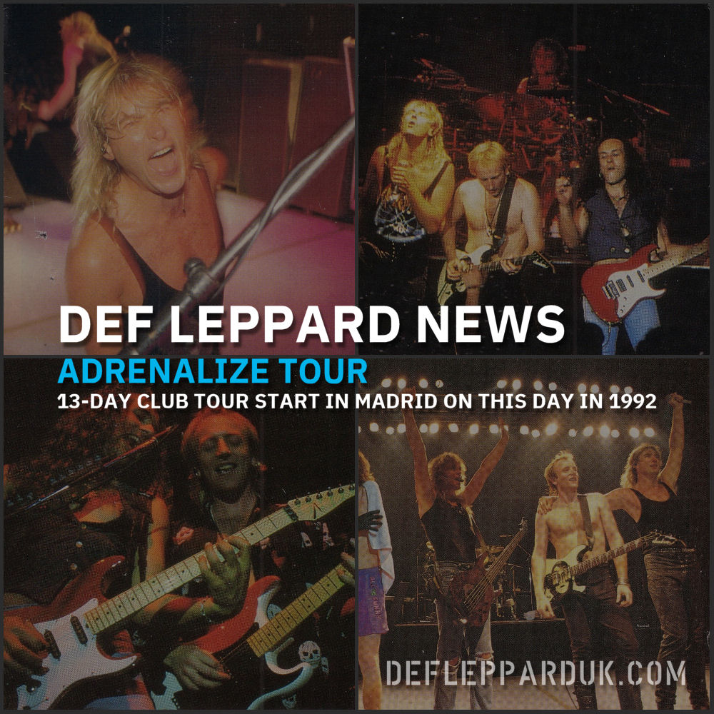 Def Leppard News - 32 Years Ago #DEFLEPPARD Start #ADRENALIZE 13-DAY Club Tour In MADRID 🇪🇸🎸 #JoeElliott - 'We're actually going back into the clubs.' #ricksavage #rickallen #philcollen #viviancampbell deflepparduk.com/def-leppard-st…