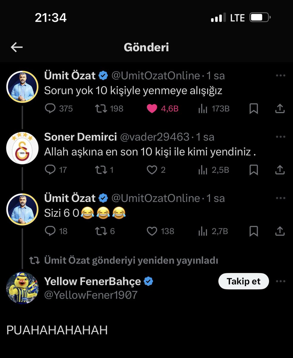 Cpcpcp8's tweet photo. Galatasaraylı soruyor @UmitOzatOnline  cevaplıyor 
Adamdaki seviyeye bak aq😂😂😂😂 https://t.co/HNQ5VRK1JR