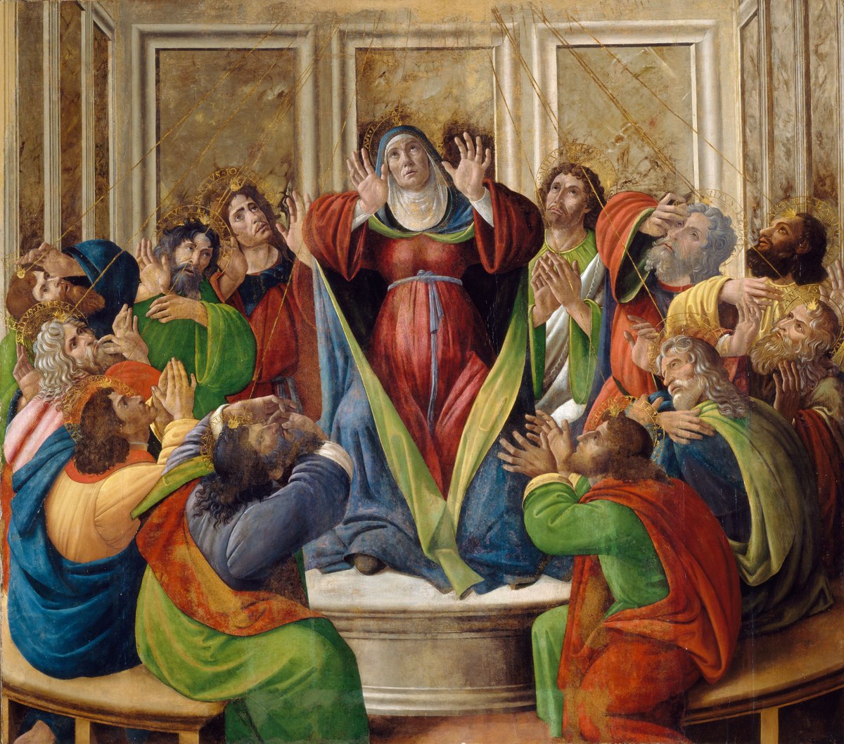 The Descent of the Holy Ghost by Sandro Botticelli, 1495-1505.
