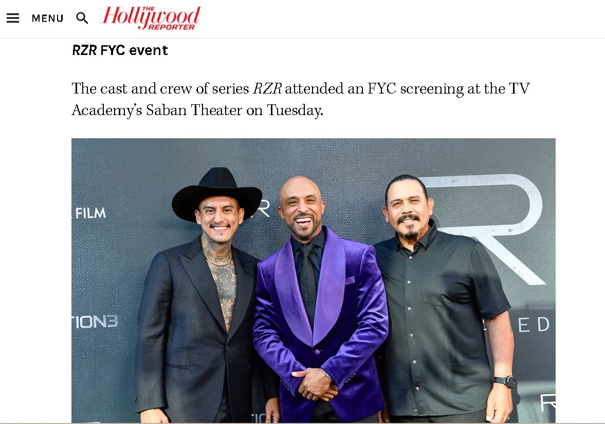 👀 GALA is in the Hollywood Reporter.
@GoGalaFilms @GoGalaGames for our work in @RZRseries and the screening at the @TelevisionAcad Television Academy. We are moving mountains in #web3 #cinema we have just begun.
