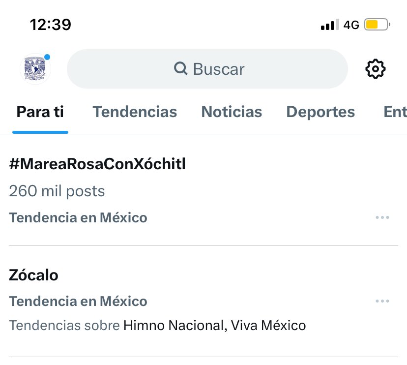 Tendencia 1 X #MareaRosaConXochitlPresidenta Ningún acto de la #NarcoCandidataClaudua ha sido jamás TT en redes sociales #Dato