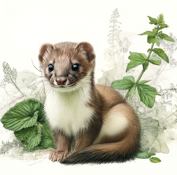 The ancient Macedonians believed that seeing a least weasel (Mustela nivalis) was a good omen - so here is a good omen for you all. #animalart #art #Folklore