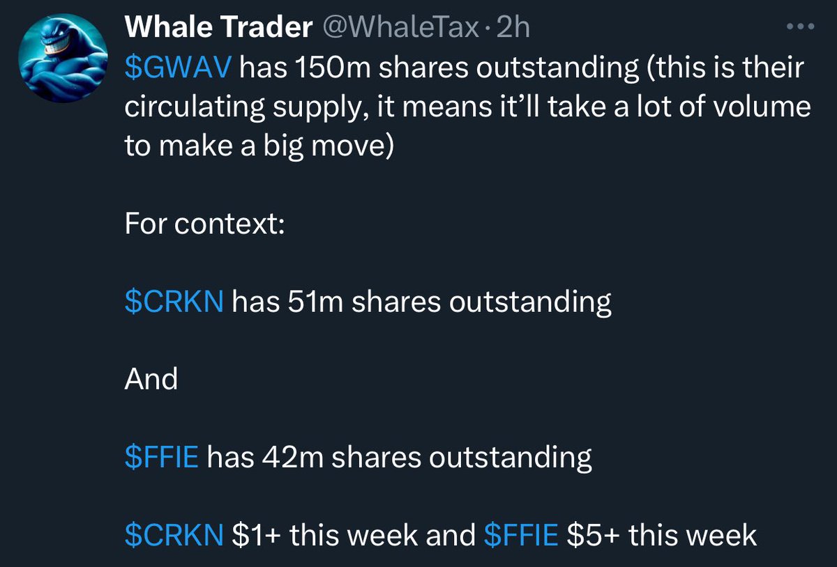 $CRKN .17 and FFIE $1.03 🤔